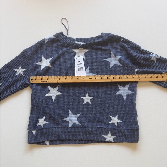 NWT Women's Olive & Oak Waffle Stars Long Sleeve Top MSRP $40 (A) - Picture 3 of 7